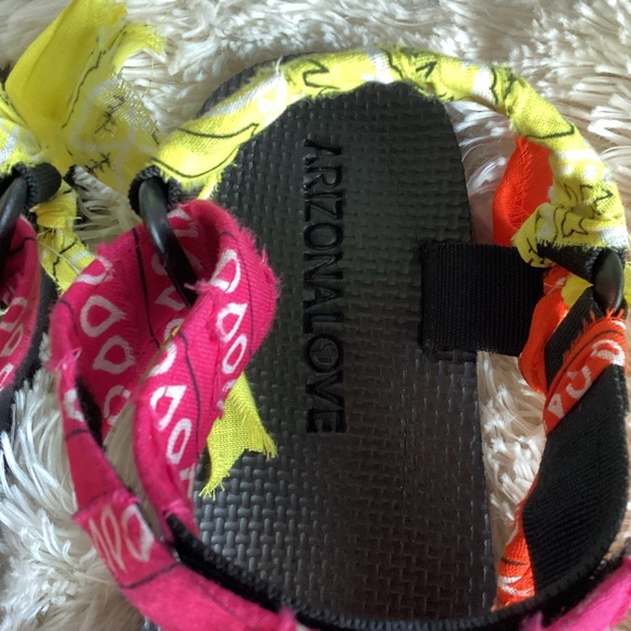 New Arizona Love Trekky Colorblock Bandana Sandals Size US 11/EU 41 Handmade - Picture 4 of 10